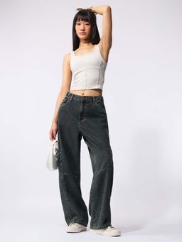 The Souled Store - Barrel-Fit Denim Mirage Women Barrel Jeans