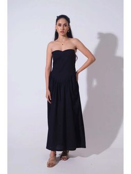 Naava - Handwoven Noir Maxi Dress