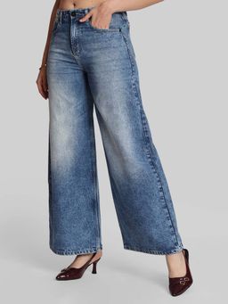 Bene Kleed - Women Mid-Rise Wide Leg Denim Trouser