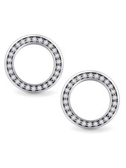 Peora - American Diamond Silver Plated Stud Earrings