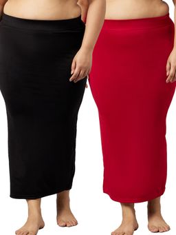 Secrets By ZeroKaata - Women Plus Size Solid Seamless Saree Petticoat (Pack of 2)