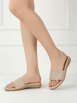 Inc.5 - Women'S Rose Gold Casual Embellished Sandals