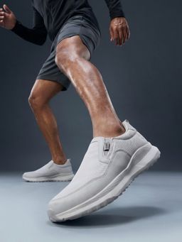 AVANT - Men's Grey Flexi Glide Slip-On Walking Shoes