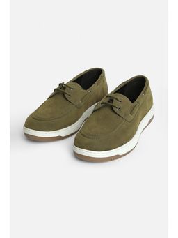 Snitch - Men's Olive Boat Shoes