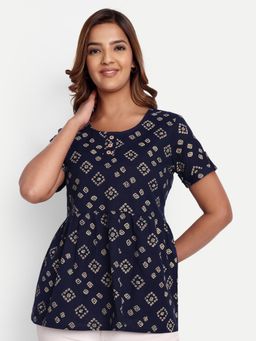Gahan - Womens Fashion Ethnic Navy Blue Kurti