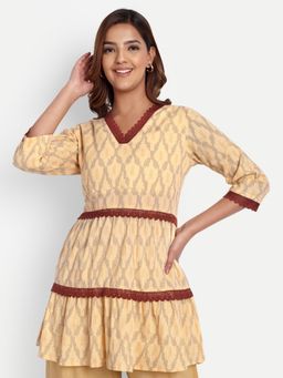 Gahan - Womens Fashion Ethnic Beige Kurti