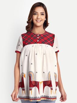 Gahan - Womens Fashion Ethnic White Kurti