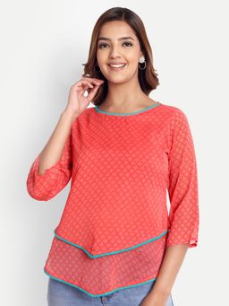 Gahan - Womens Fashion Ethnic Coral Kurti