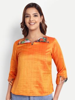 Gahan - Womens Fashion Ethnic Orange Kurti