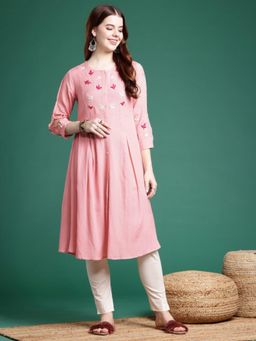 Gahan - Womens Floral Embroidered Thread Work Kurta