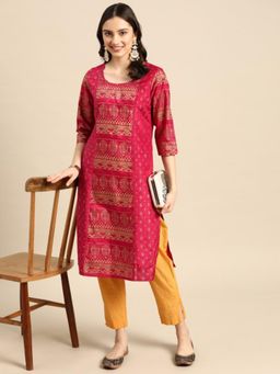 Gahan - Womens Three Fourth Sleeves Printed Kurta