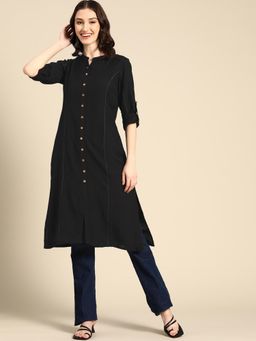 Gahan - Womens Solid Full Sleeves Kurta