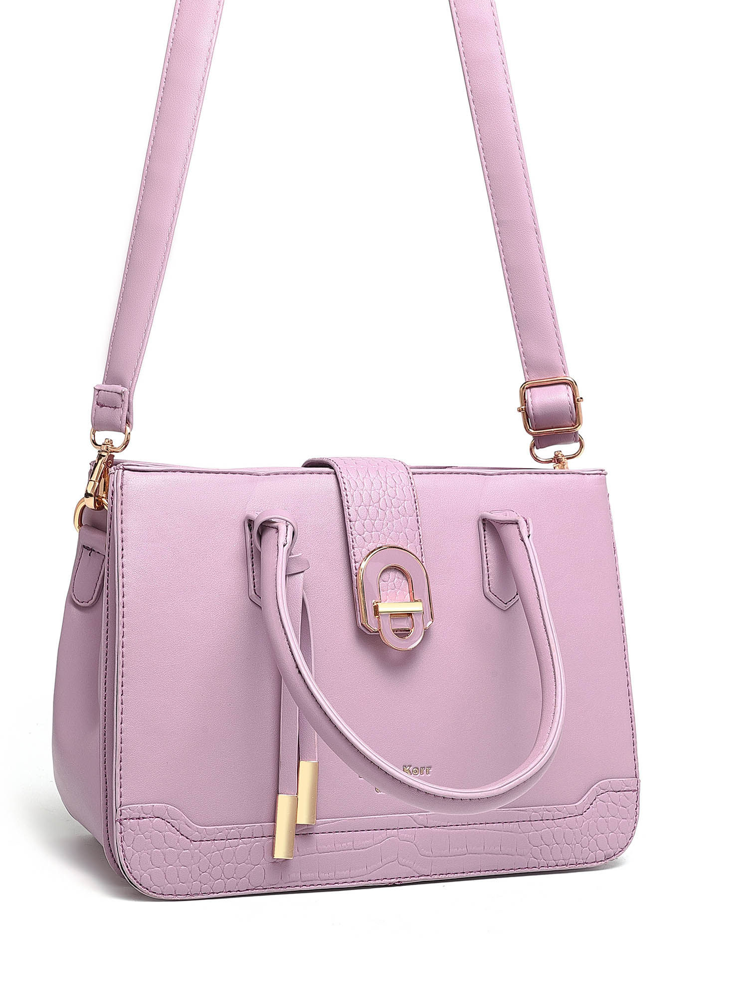 Buy Diana Korr Kevon Classic Lavender Handbag for Women Online