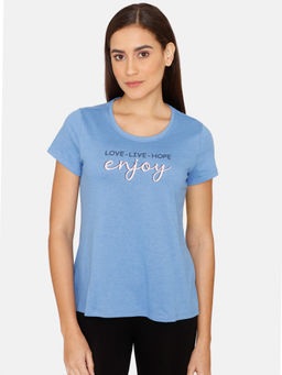 Zivame - Chromaticity Knit Cotton Top - Marina