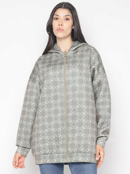 Guess - Women Olive Checks Bomber Reversible Jacket