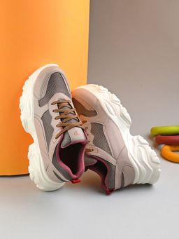 EL PASO - Pink Synthetic Casual Women Sneakers