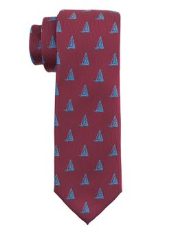 The Tie Hub - Boat Maroon Microfiber Necktie
