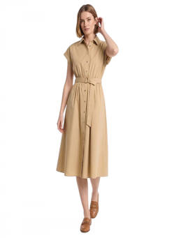 Michael Kors - Khaki Shirt Collar Midi Dress