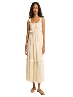 Michael Kors - White Scoop Neck Maxi Dress