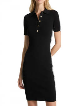 Michael Kors - Black Logo Tape Polo Dress
