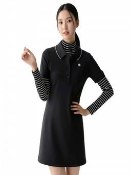 Kate Spade - Black Embroidery Logo Polo Dress