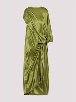 Dries Van Noten - Olive Dalant Asymmetric Hem Dress (3XS)