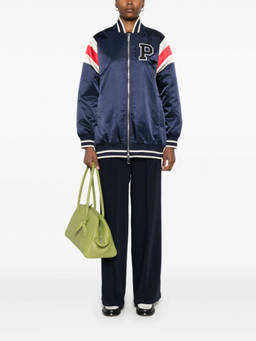 Parosh - Blue Logo-Patch Bomber Jacket (S)