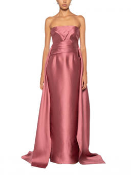 SOLACE London - Pink Strapless Maxi Dress (S)