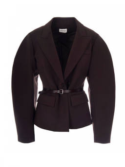 Parosh - Dark Brown Notched Lapel Jacket
