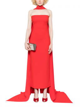 SOLACE London - Red Martine maxi dress (M)