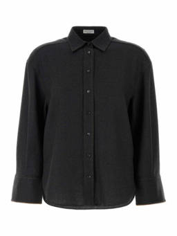 Brunello Cucinelli - Grey Relaxed Solid Shirt