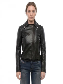 Diesel - Black Solid Shirt Collar Jacket
