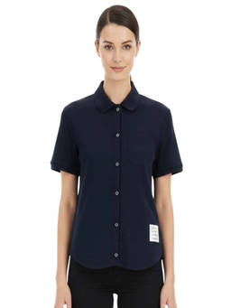 Thom Browne - Navy Blue Regular Solid Shirt
