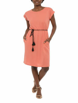 Woolrich - Pink Round Neck Knee Length Dress