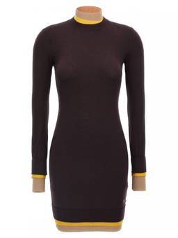 Fendi - Brown Wool Knitted Dress