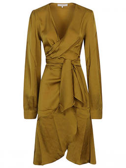 Silk95Five - Golden Ananda silk short dress
