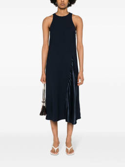 Erika Cavallini Semi-Couture - Navy Blue Sleeveless Midi Dress