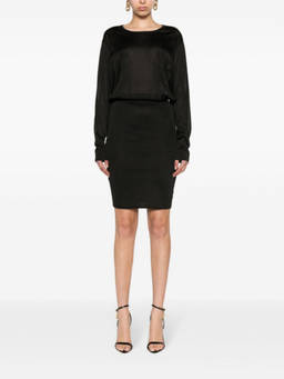 Saint Laurent - Black Open-back Knitted Dress