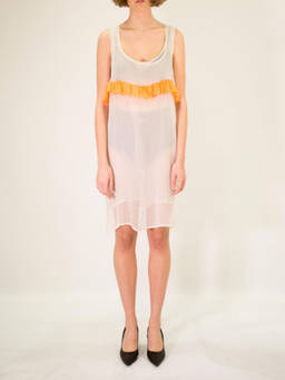 La Rose - Beige Long Silk Dress (M)