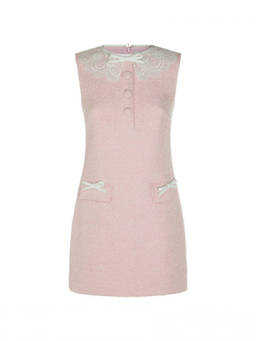 self-portrait - Pink Bow Mini Dress