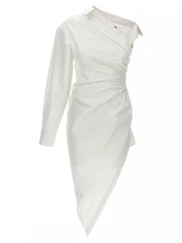 Alexander Wang - White Asymmetrical Shirt Dress (XS)