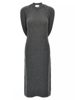 Courreges - Grey Over The Shoulder Drape Dress