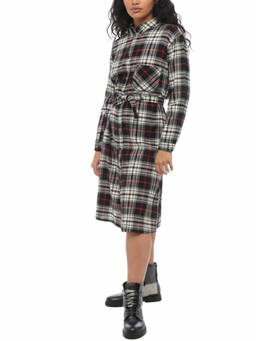 Woolrich - Multicolor Checks Shirt Collar Dress