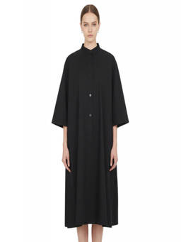 Studio Nicholson - Black Mandarin Collar Midi Dress