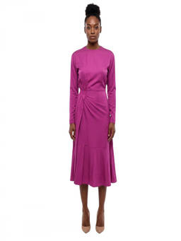 Stella McCartney - Purple Crew Neck Midi Dress (3XS)