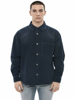 Palm Angels - Blue Relaxed Overshirt