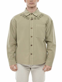 Palm Angels - Beige Relaxed Overshirt