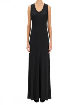 AMI Paris - Black Scoop Neck Maxi Dress