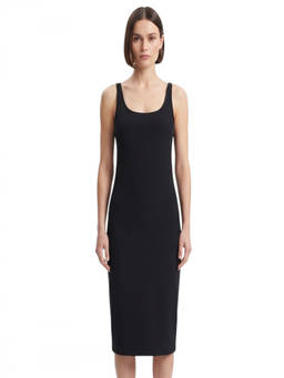 JACQUEMUS - Black Scoop Neck Midi Dress