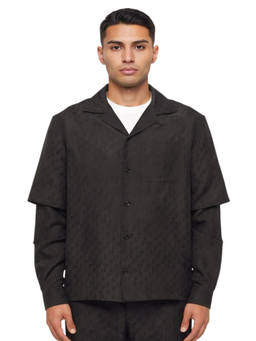 OFF-WHITE - Black Jacquard Regular Shirt